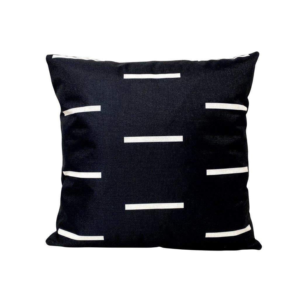 Black with White Line Pattern Pillow Cover | Modern Farmhouse | Minimalist | Luxury Throw Pillows | Beautiful Throw Pillow | High End Pillow