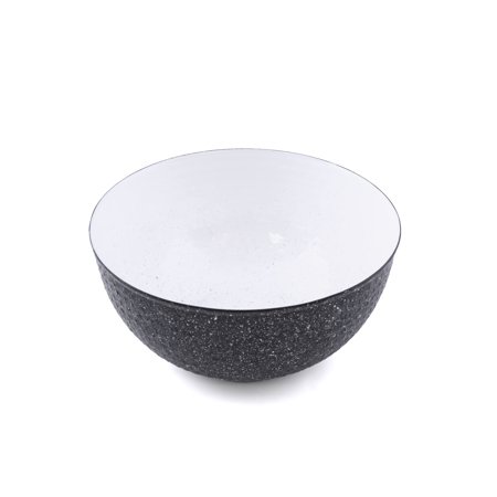 Black with White Speckles Enamel Bowl