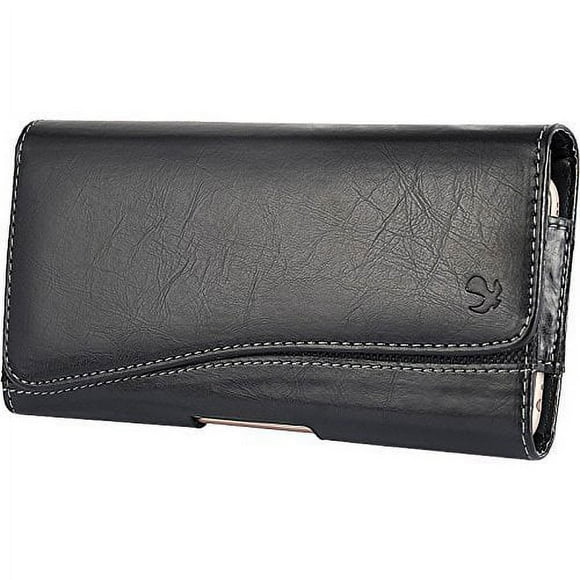 Black2 Horizontal Belt Clip Leather Pouch Case for Samsung Galaxy Ace Style