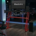 thumbnail image 1 of BlackArc Gaming Desk-Black Laminate Top-Red "S" Shaped Steel Frame-Detachable Cupholder/Headphone Hook-2 Cable Management Holes, 1 of 10