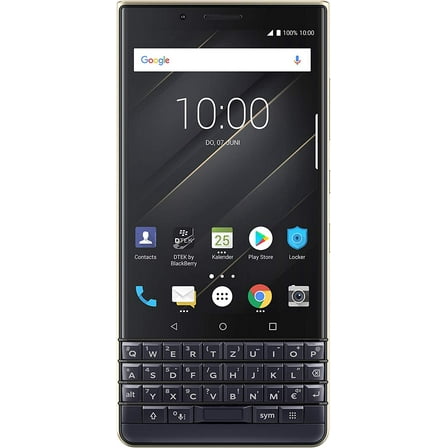 BlackBerry KEY2 LE (Lite) Dual-SIM (64GB, BBE100-4, QWERTZ Keypad) (GSM Only, No CDMA) Factory Unlocked 4G Smartphone - International Version (Champagne/Gold)