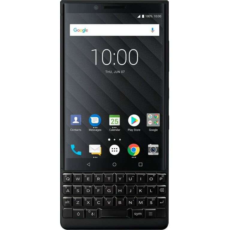 BlackBerry - BlackBerry KEY2 BBF100-6 (64GB,Black) BlackBerry Key2 64GB BBF100-6 Black Mobile Phone, GSM