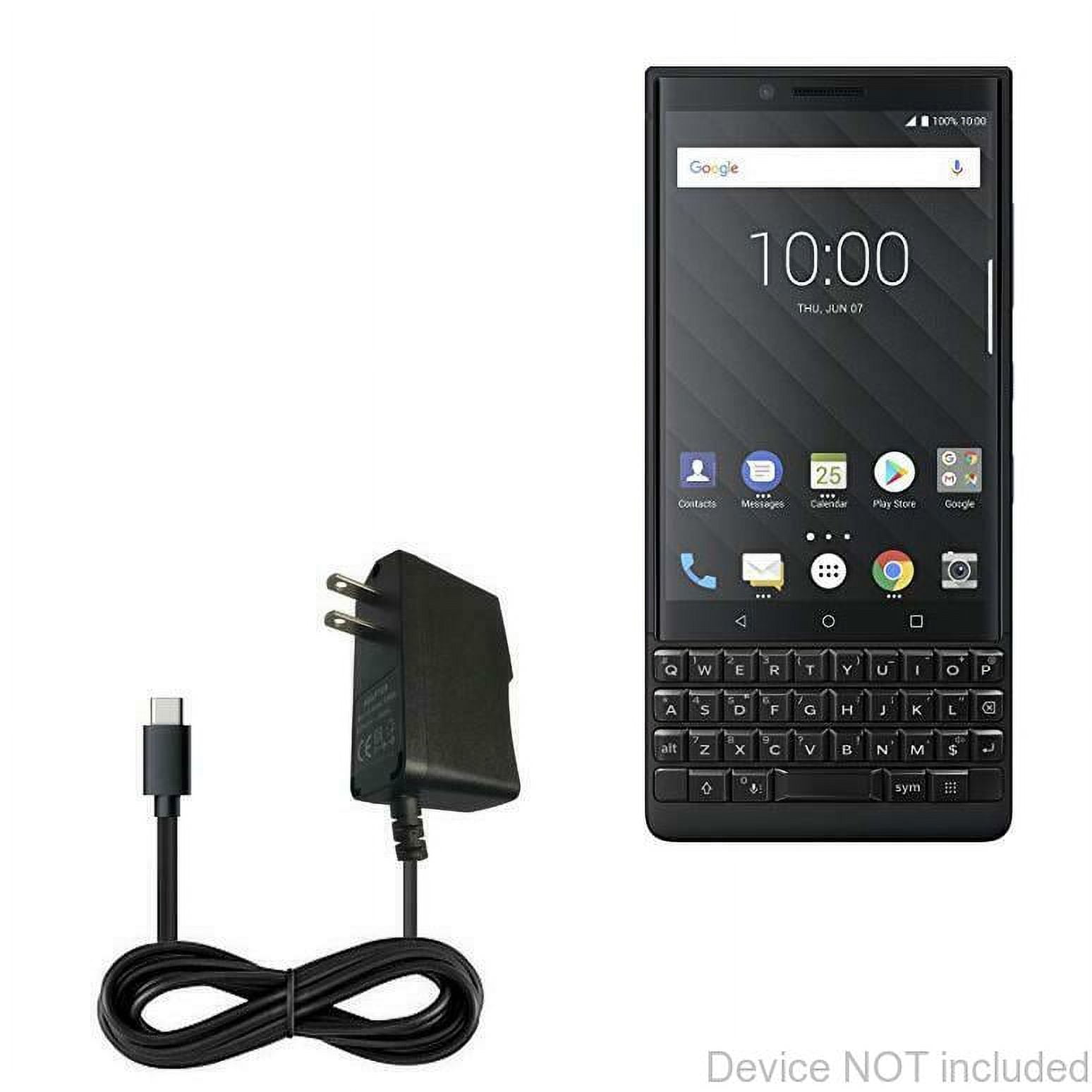BlackBerry Key2 Charger, BoxWave® [Wall Charger Direct] Wall Plug Charger for BlackBerry Key2