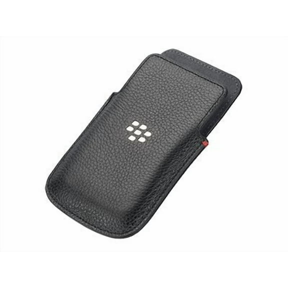 BlackBerry Leather Pocket - Case for cell phone - genuine leather - black - for BlackBerry Q5