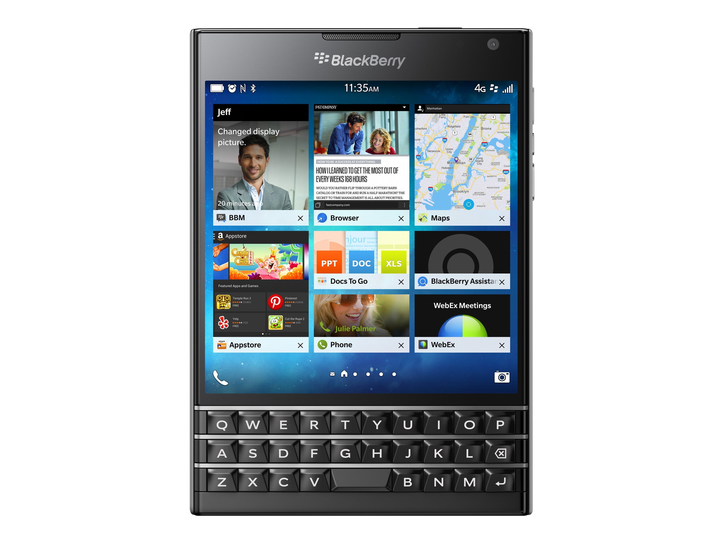 BlackBerry Passport 4G BlackBerry smartphone RAM 3 GB / Internal Memory 32 GB microSD slot