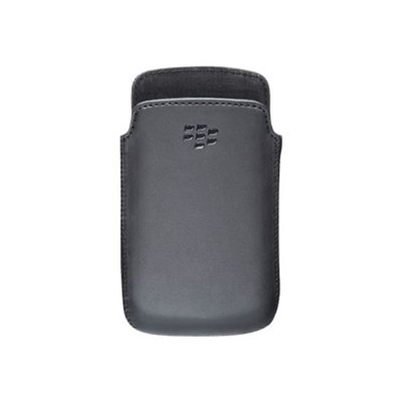BlackBerry Pocket - Case for cell phone - black with black liner - for Curve 9350, 9360, 9370