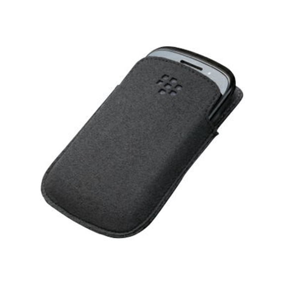 BlackBerry Pocket - Case for cell phone - microfiber - gray, black - for Curve 9220, 9310, 9320
