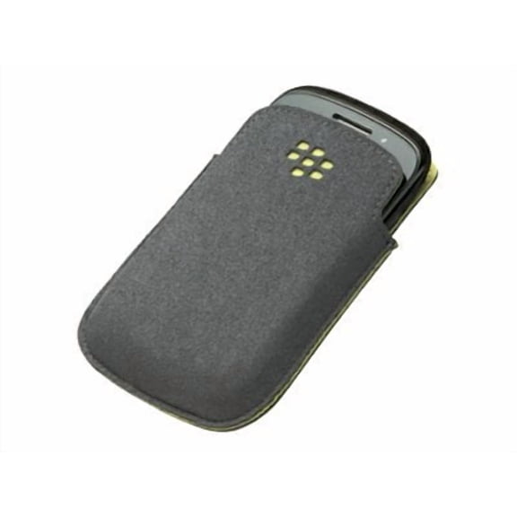 BlackBerry Pocket - Case for cell phone - microfiber - gray, spring green - for Curve 9220, 9310, 9320