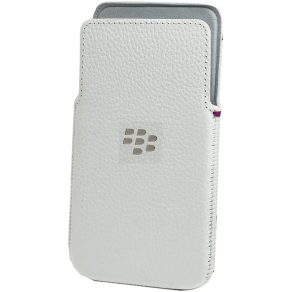 BlackBerry White Leather Pocket Case Cover for BlackBerry Z30 ACC-57196-002
