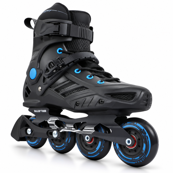 BlackBlue Men10-11/Women11-12/29.5cm Unisex Adult Inline Skates for Outdoor Street Fitness