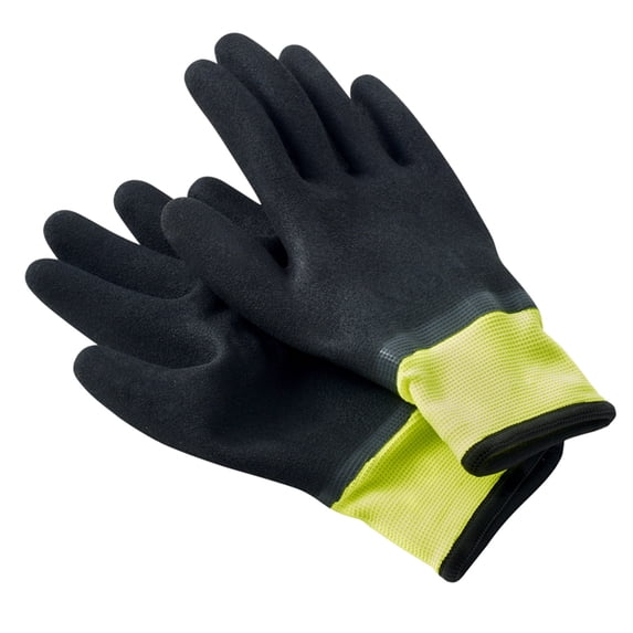 BlackCanyon Outfitters mens Large Latex Coated Insulated Work Gloves, Black and Yellow, Large US