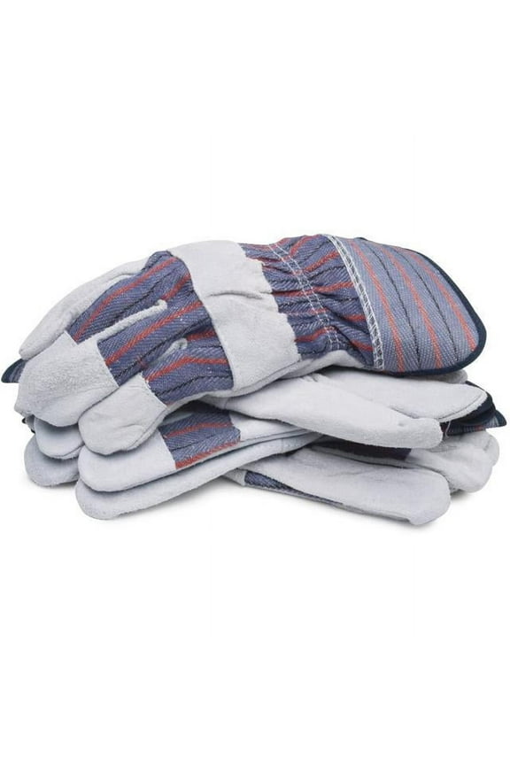 Glove Split Cowhide Palm W/Cuff 3pk Xl