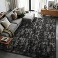 thumbnail image 1 of Pentantan 5ft x 8ft Shag Area Rug, Soft Fluffy Rugs for Living Room Bedroom, Modern Tie-dye Home Carpet, Black, 1 of 7
