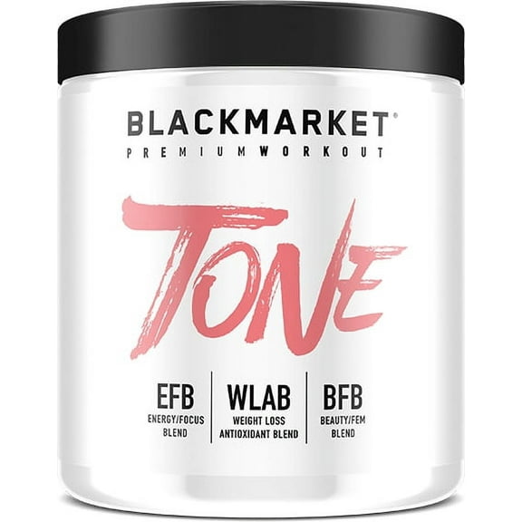BlackMarket Labs Tone Women's Pre-Workout (Strawberry Kiwi - 30 Servings)