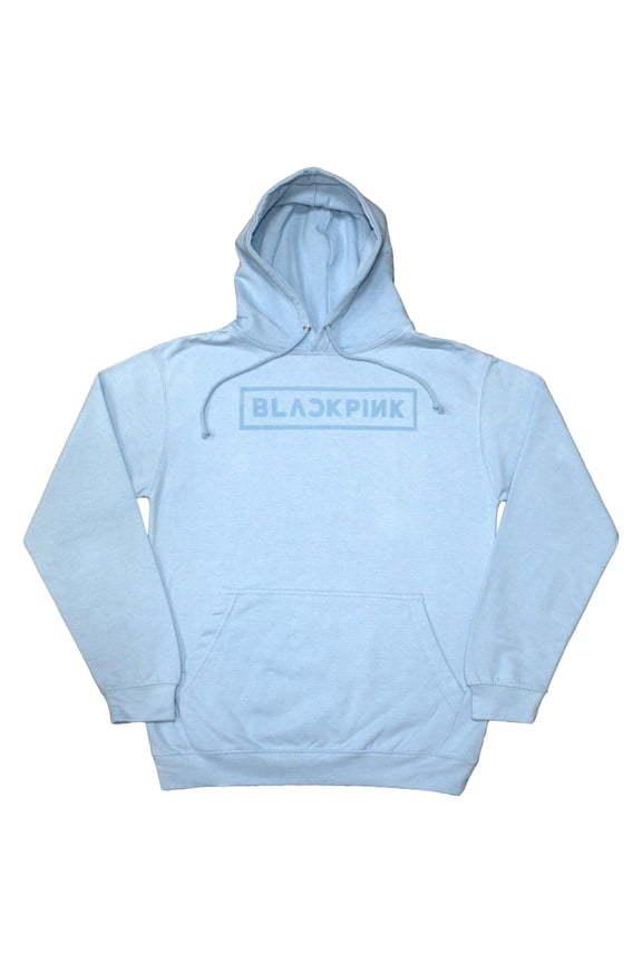 BlackPink Unisex Pullover Hoodie Sweatshirt Logo (Light Blue) (Medium)
