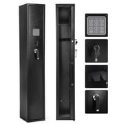 BlackSmith Electronic Gun Safe for Rifles and Shotguns Gun Cabinet with Digital Keypad Key Unlock Narrow Slender Rifle Safe for Limited Space