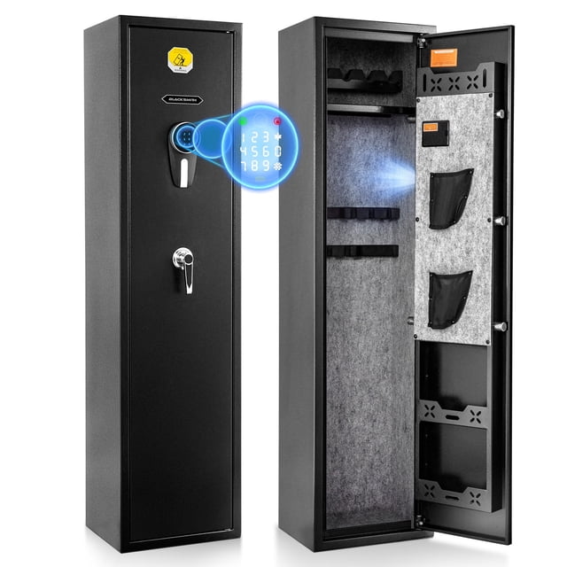 BlackSmith Digital Keypad Safe for 6 Rifles & 7 Pistols, Quick Access ...