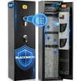 thumbnail image 1 of BlackSmith Gun Safe Keypad Gun Cabinet for 5 Rifles Gun Safe Home Long Gun Safe Wall Mount Long Gun Safe for Home Closet with Pistol Rack and Pockets Magazine Organizer, 1 of 10