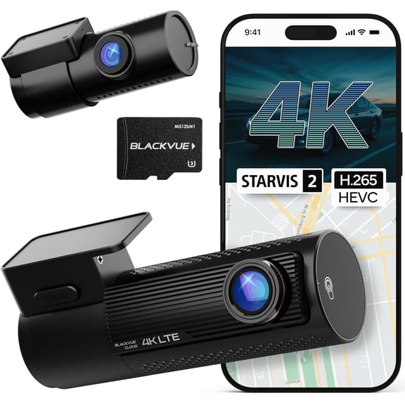 BlackVue DR970X-2CH LTE Plus II Dash Cam | 4K UHD Front + Full HD Rear | Built-in LTE | BlackVue Cloud | GPS | WiFi | Parking Mode | 64GB Included