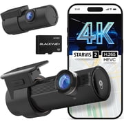 BlackVue DR970X-2CH Plus II Dash Cam 4K UHD أمامي وخلفي عالي الدقة بالكامل مع STARVIS 2 وHDR، تمهيد سريع، USB-C، تشغيل الفيديو عبر Wi-Fi، الوصول السحابي عن بعد، وضع ركن السيارة الذكي