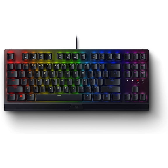 BlackWidow V3 TKL Mechanical Gaming Keyboard: Yellow Mechanical Switches Linear & Silent - Chroma RGB - Compact Form Factor - Programmable Macros Snap Tap