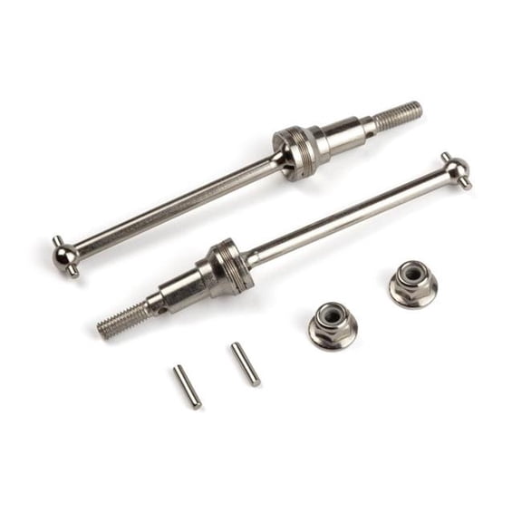 BlackZon BZN540067 Metal CVD Front Driveshafts for RC Vehicle, Silver -2 Piece