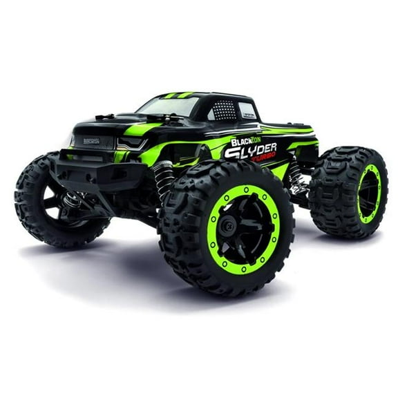 BlackZon BZN540208 Slyder MT Turbo 1- 16 Scale 4WD 2S Brushless Monster Model Truck, Green