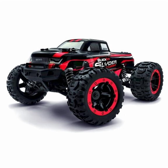 BlackZon BZN540211 Slyder MT Turbo 1- 16 Scale 4WD 2S Brushless Monster Model Truck, Red