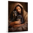 thumbnail image 1 of Blackand Tan Coonhound Dog Wall Art, Funny Animal Canvas Wall Decor for Bedroom, Printed And Stretched On Wooden Frame, Ready To Hang, Nursery, Living Room Decor 12x18 inch, 1 of 5