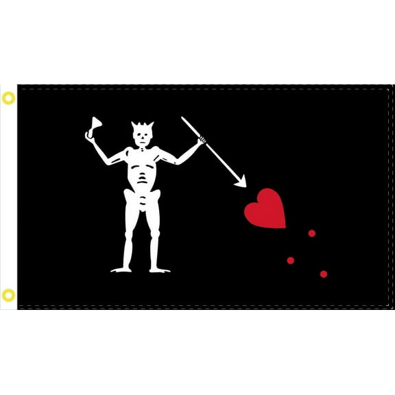 Blackbeard Jolly Roger 3'x5' Flag Rough Tex 68D