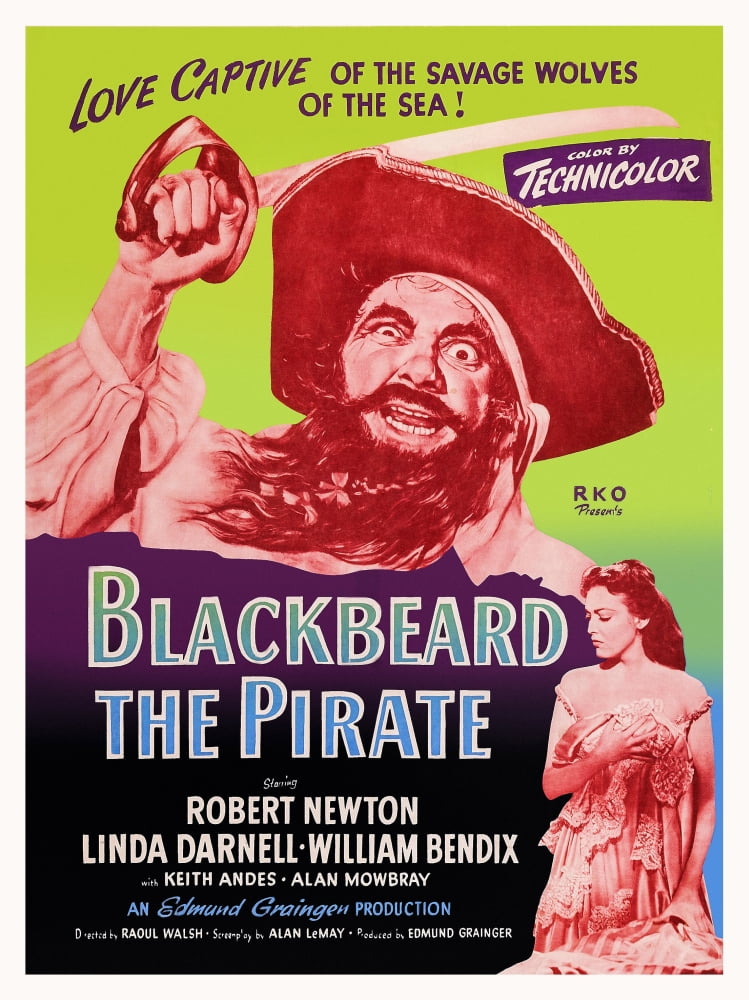 Blackbeard The Pirate U Canvas Art - (24 x 36)