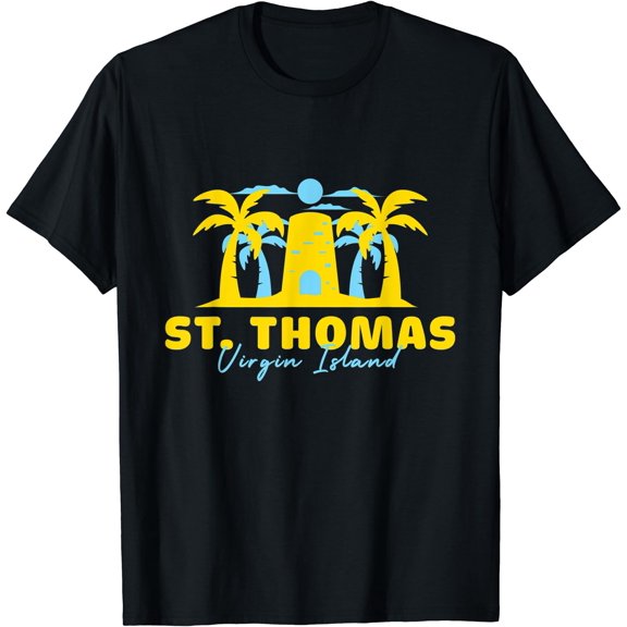 Blackbeard’s Castle Palm Trees St. Thomas Virgin Islands T-Shirt