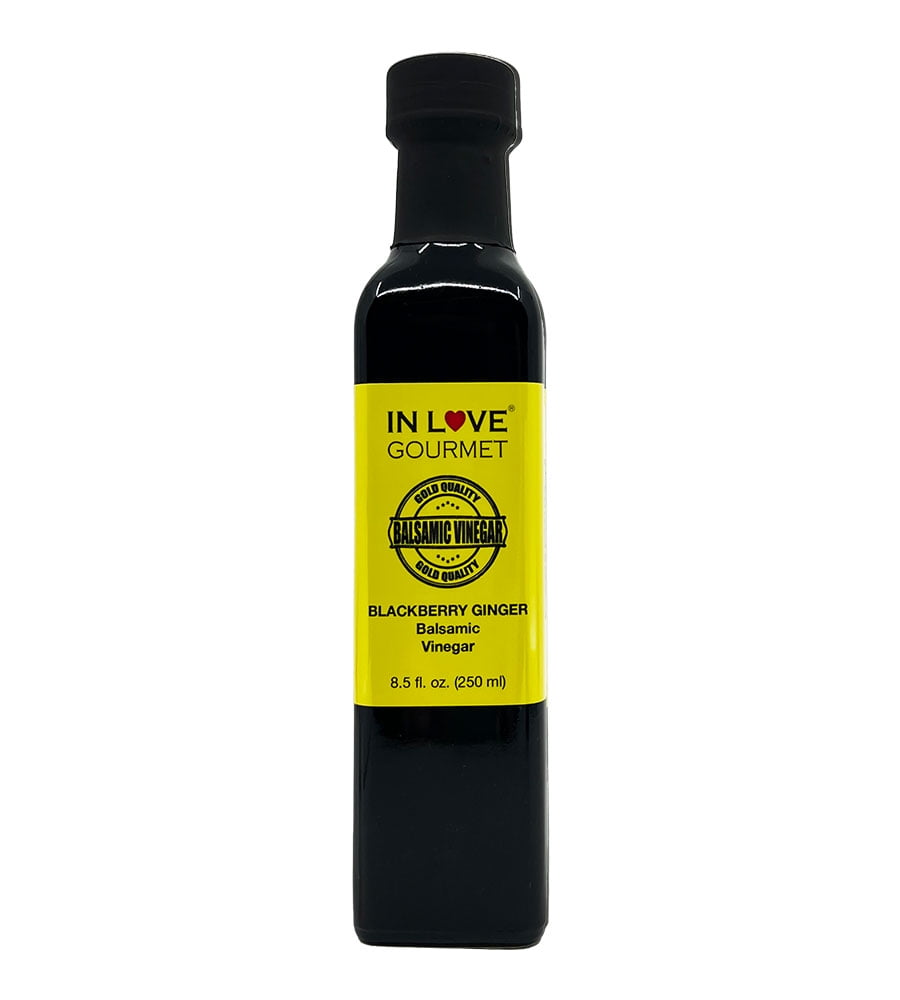 Blackberry Ginger Balsamic Vinegar 250ML/8.5oz Great on Fish, Chicken, Roasted Meats, Amazing on Ice Cream