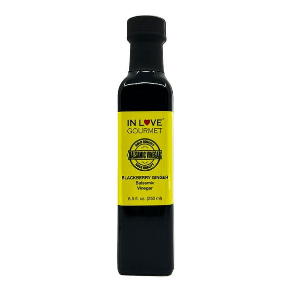 Blackberry Ginger Balsamic Vinegar 250ML/8.5oz Great on Fish, Chicken, Roasted Meats, Amazing on Ice Cream