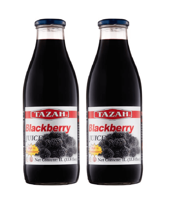 Blackberry Juice Net 33.8 fl.oz (1 Ltr.) - 2 Glass Bottles - High in Antioxidants