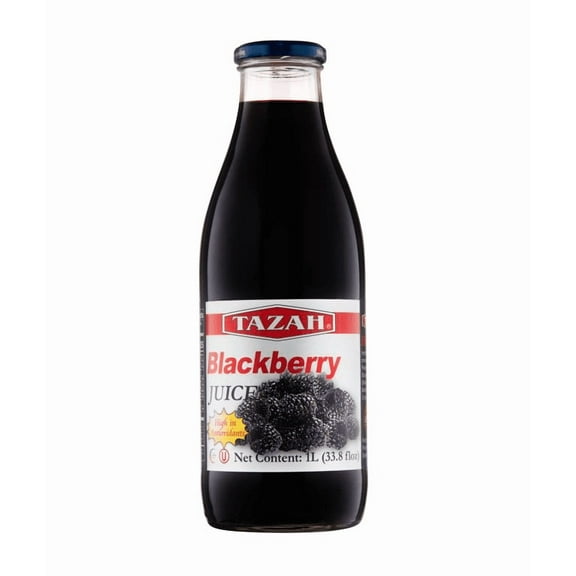 Blackberry Juice Net 33.8 fl.oz (1 Ltr.) - One Glass Bottles - High in Antioxidants