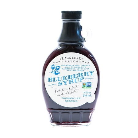 Blackberry Patch HOB Blueberry Syrup, 8oz Non-GMO Project Verified
