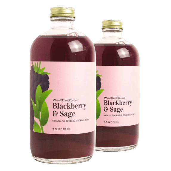 Blackberry & Sage All-Natural 16 oz Cocktail Mixer (Pack of 2)