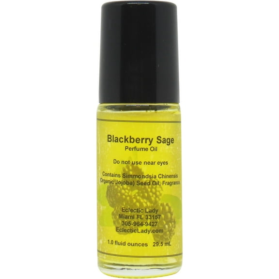 Blackberry Sage Perfume Oil, 1.0 Oz Portable Roll-On Fragrance