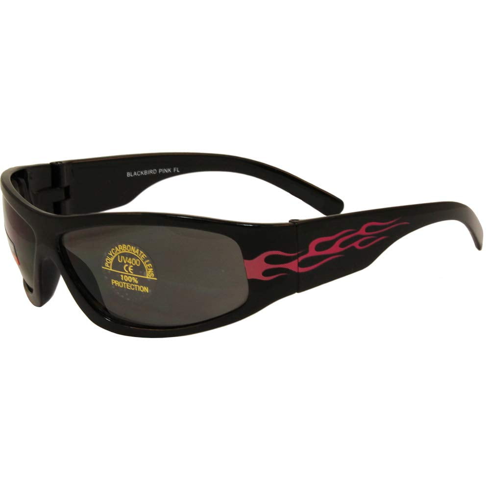 Bad Attitude Motorcycle Sunglasses – Black Frames, Rose Lenses, UV400 & Anti-Fog For Riding Comfort - View #10
