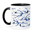 thumbnail image 1 of 3dRose, Blackbirds On Blue Blossoms, 15oz Two-Tone Black Mug, 1 of 7