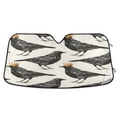 thumbnail image 1 of Blackbirds with Crown Car Windshield Sun Shade Foldable Car Front Window Visor Heat and UV Protection 57x31.5, 1 of 8