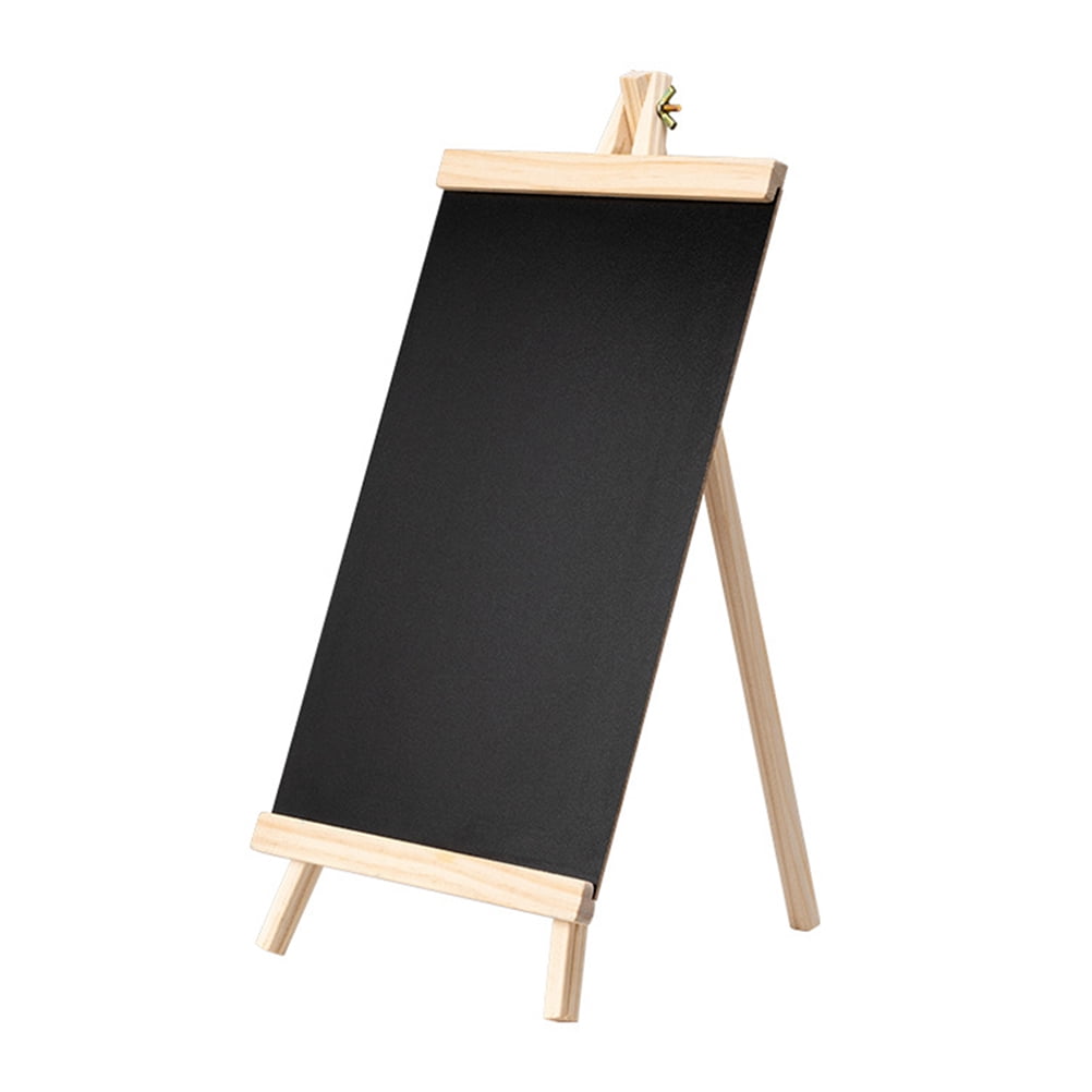Blackboard Message Kids Easel Wood Frame Magnetic Chalk Sign Tabletop Chalkboard Child