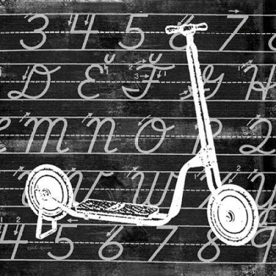 Blackboard Scooter Canvas Art - Walter Robertson (24 x 24)