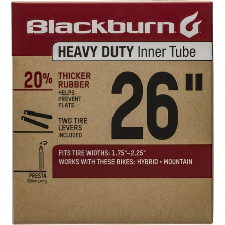 Blackburn 26IN X 1.75-2.25 Presta Heavy Duty Bike Inner Tube