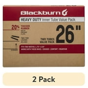 (2 pack) Blackburn 26IN X 1.75-2.25 Schrader Value Pack Heavy Duty Bicycle Inner Tube with tire levers