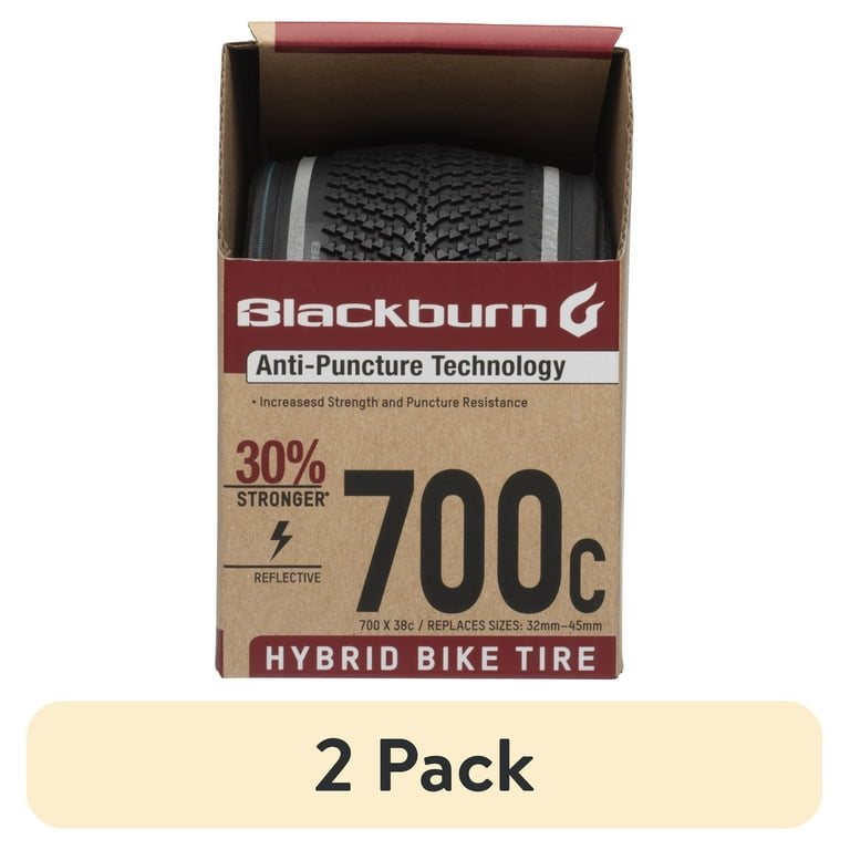2 pack Blackburn 700c x 38c Hybrid Bike Tire Reflective Black Walmart
