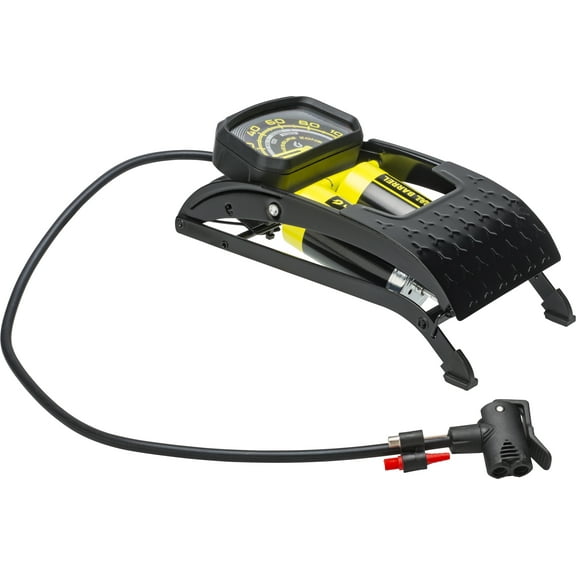 Blackburn Dual Barrel Bike Foot Pump with Gauge, 3.5 lb