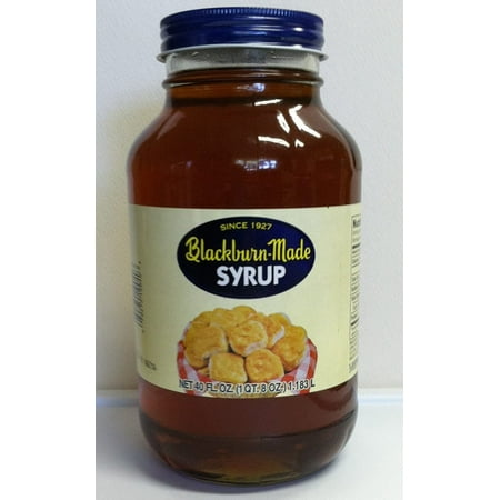 Blackburn-Made Syrup One Quart Eight Ounce Glass Container