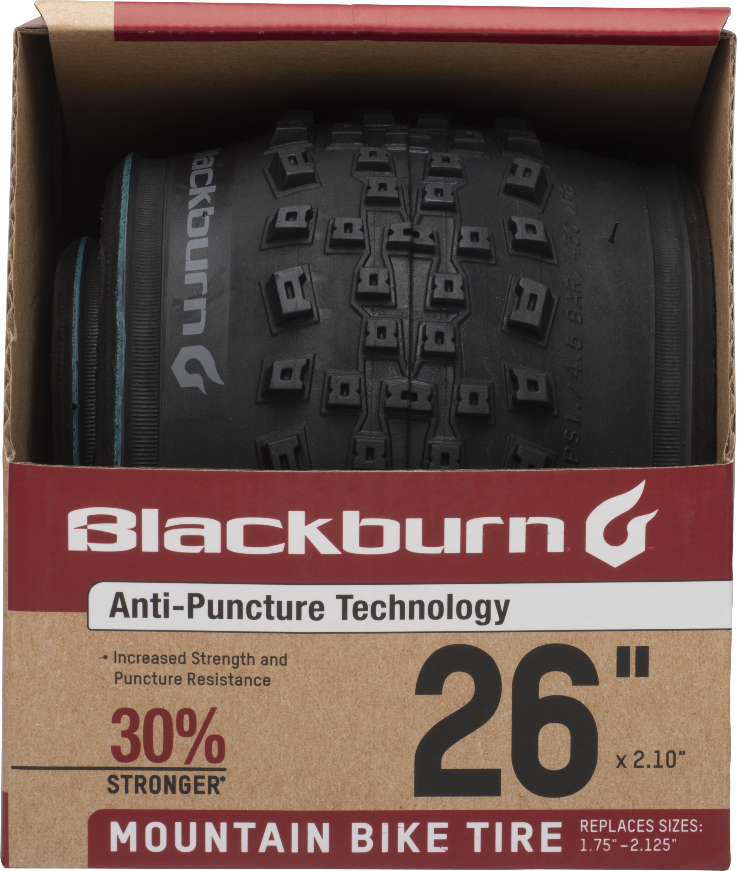 (2 pack) Blackburn Mountain Bike Tire, 26" x 2.10"